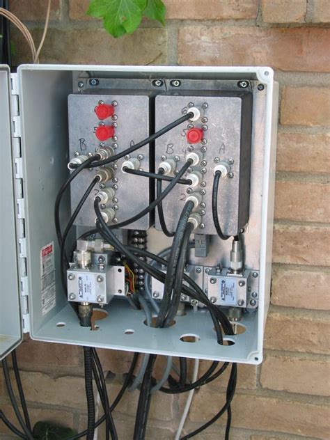 ham radio coax junction box|coax wall into shack.